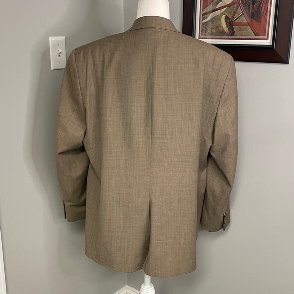 LRL Ralph Lauren Suit Jacket Blazer Sport Coat Brown 44R Tan Neutral Classic - Picture 4 of 8